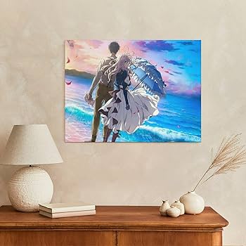 Amazon.co.jp: ヴァイオレットエヴァーガーデン イラスト 掛け絵