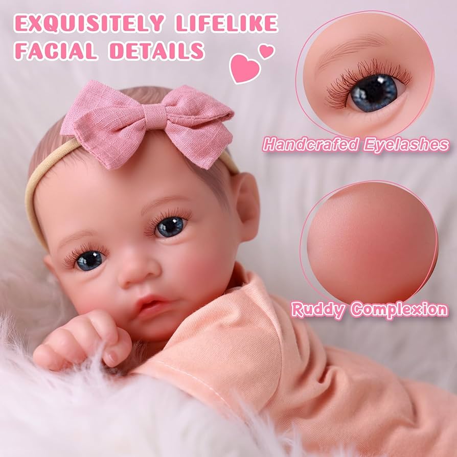 Amazon | BABESIDE 18インチ リボーンドールガール – 本物そっくりの