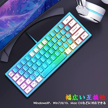 Amazon | LexonTech x ZIYOU LANG K61ゲーミングキーボードLEDバック