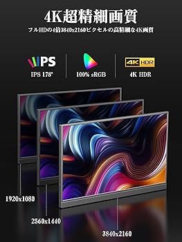 Amazon.co.jp: MAGICRAVEN モバイルモニター 17.3インチ 4K 3840*2160