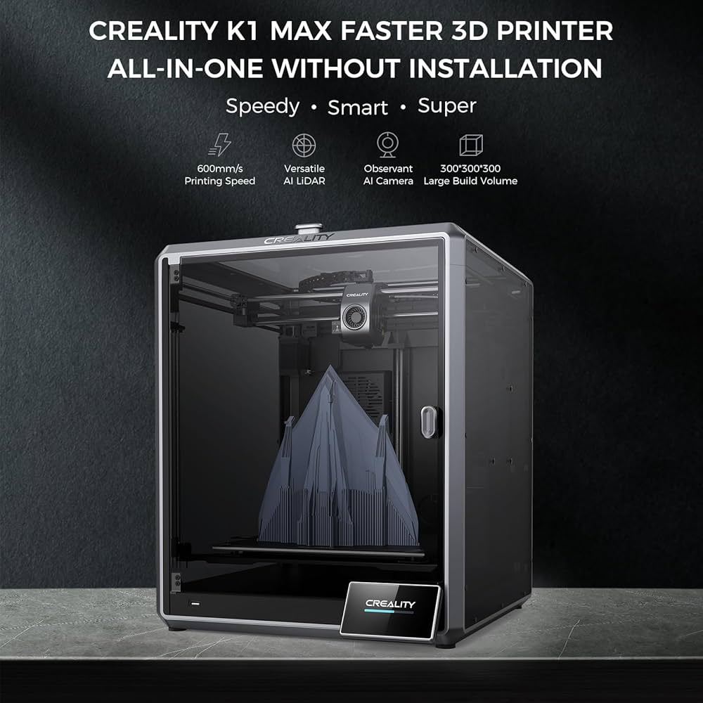 Creality K1 Max 3D Printer, Print Speed of 600mm/h, Maximum Flow