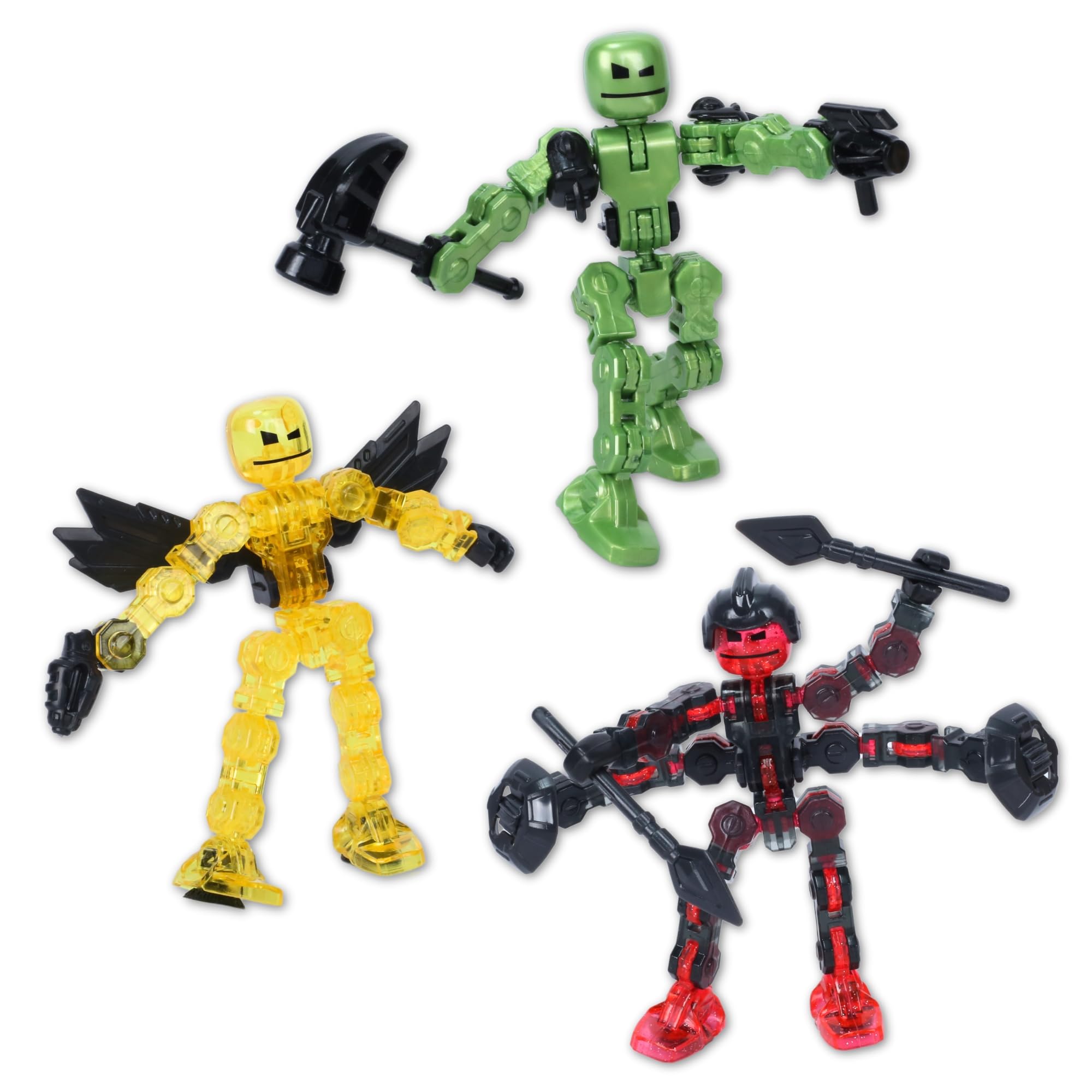 Amazon.com: Zing Klikbot Galaxy Pack, Set of 3 Poseable Action