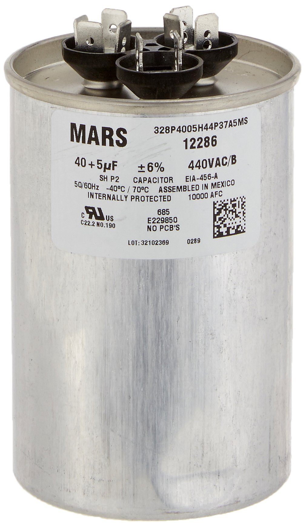 Amazon.com: MARS - Motors & Armatures 12286 40 + 5 uF MFD x 440