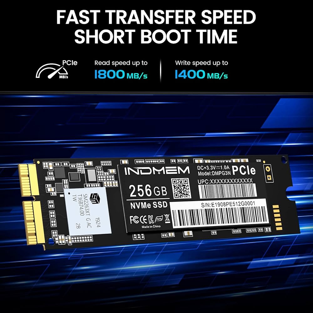 Amazon | INDMEM NVMe PCIe SSD 256GB 3D TLC NAND フラッシュハード