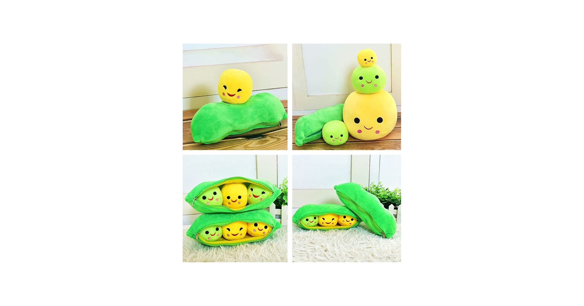 Amazon.co.jp: HKKY 豌豆 エンドウ豆 抱き枕 クッション ぬいぐるみ