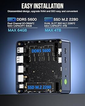 Amazon.com: GMKtec Mini PC Gaming, K6 AMD Ryzen 7 7840HS Dual NIC