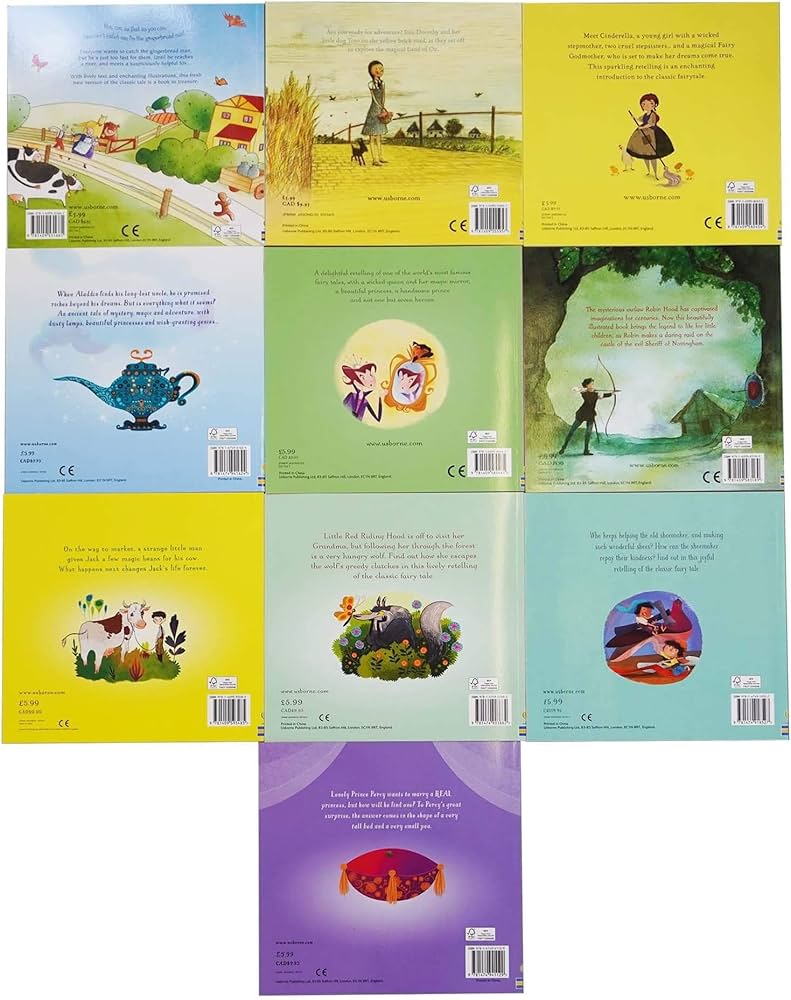 Usborne 10 Picture Children Books Collection Set (The Gingerbread