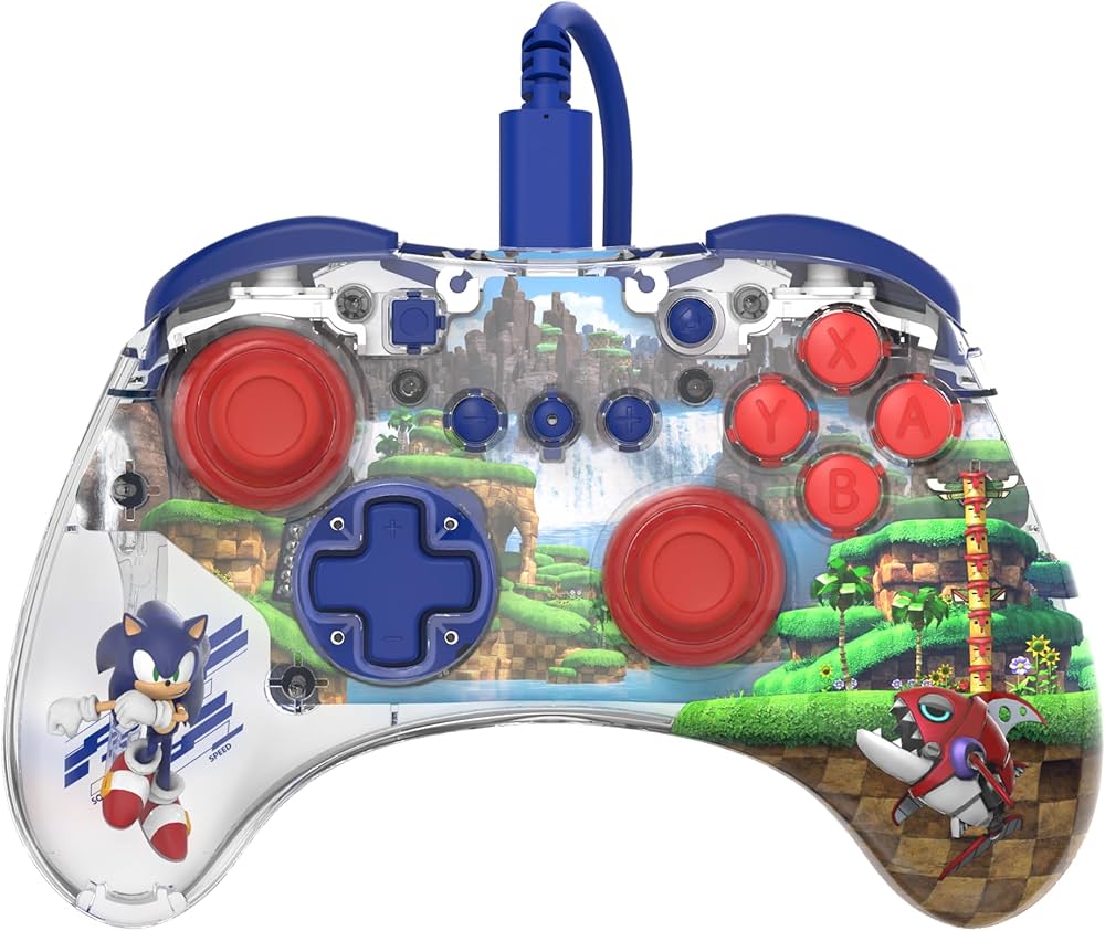Amazon.co.jp: PDP REALMz Wired LED Light-up Pro Controller: Sonic