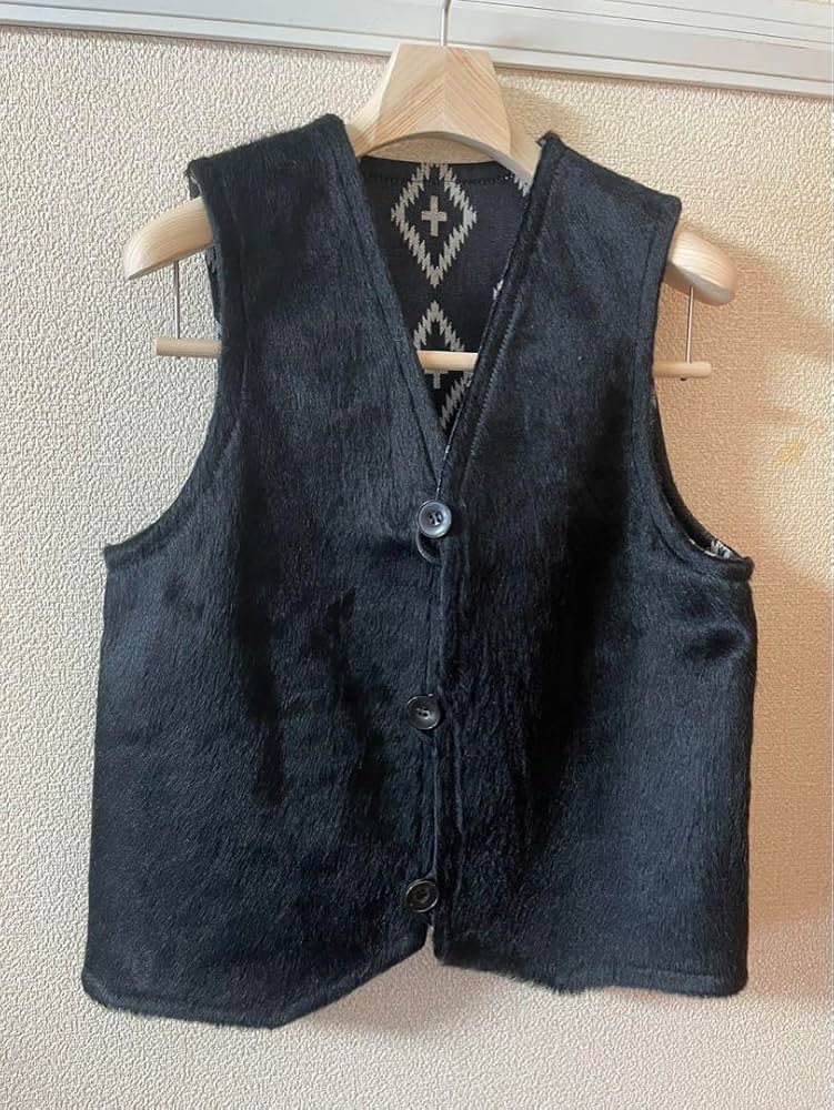 Amazon.co.jp: BLACK SIGN ブラックサイン ハラコベスト リバーシブル