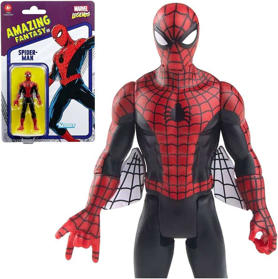 Amazon.com: Marvel Legends Series Retro 375 Collection Spider-Man