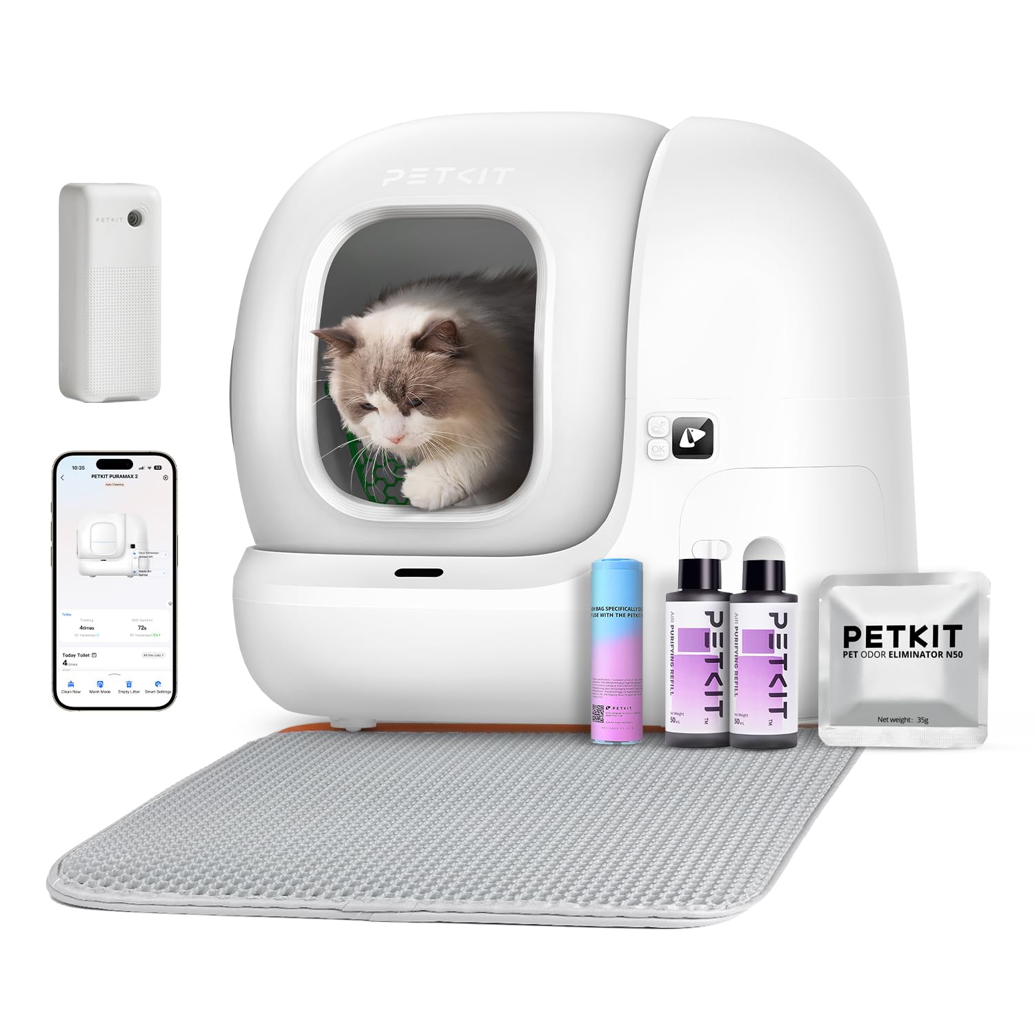 Amazon | PETKIT 猫 トイレ 自動トイレ オシッコが漏れない