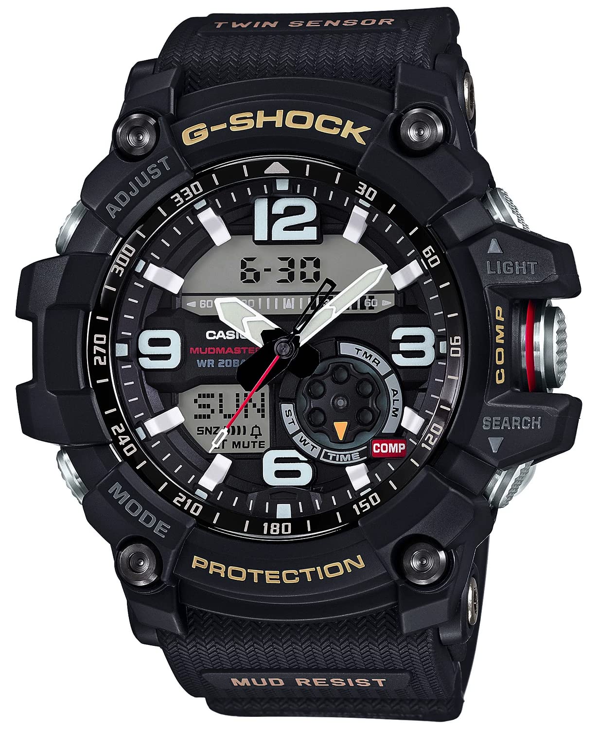 Casio Sports Watch Men's Master of G Mudmaster Twin Sensor Black