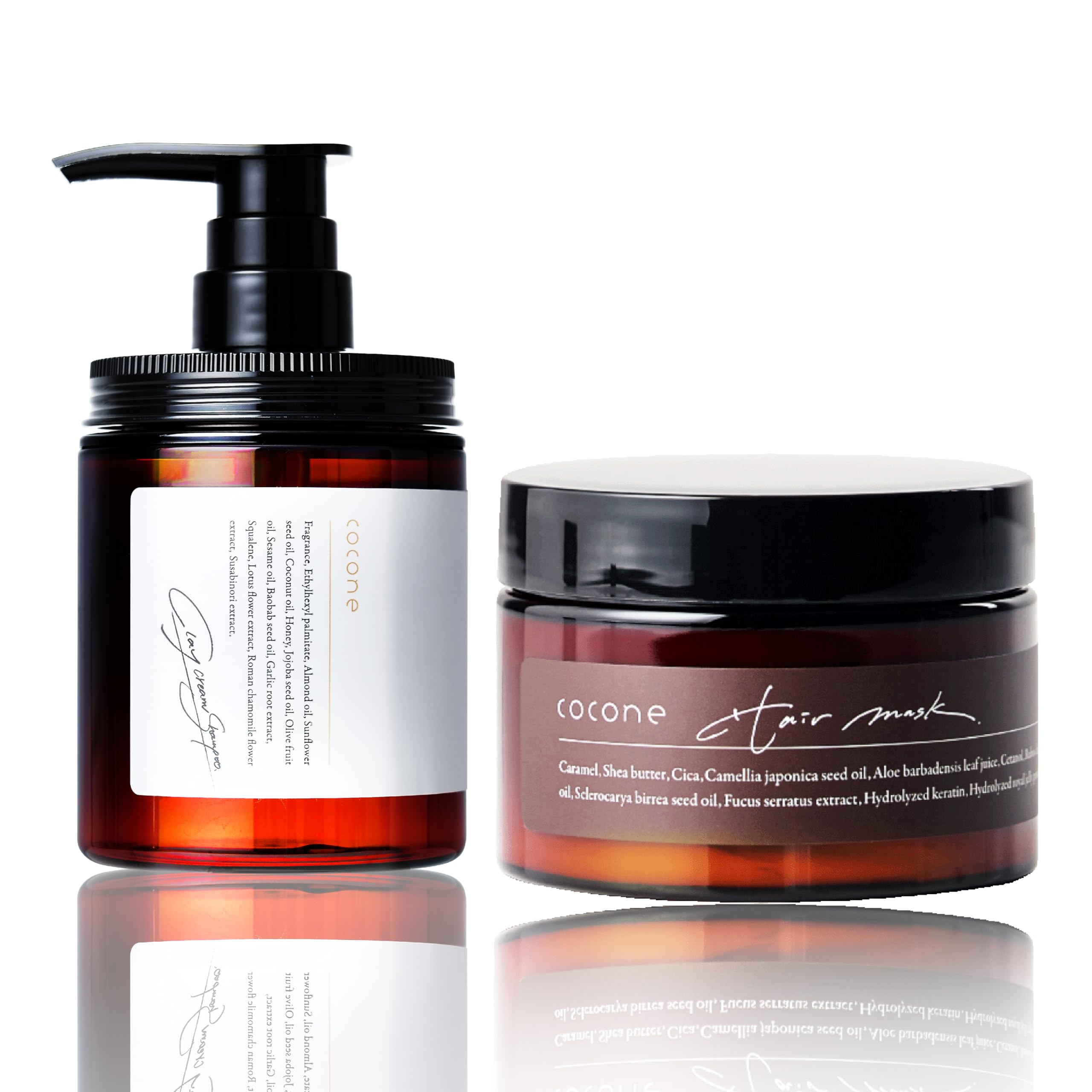 Amazon | クレイクリームシャンプー ＆ ヘアマスク 2点セット cocone