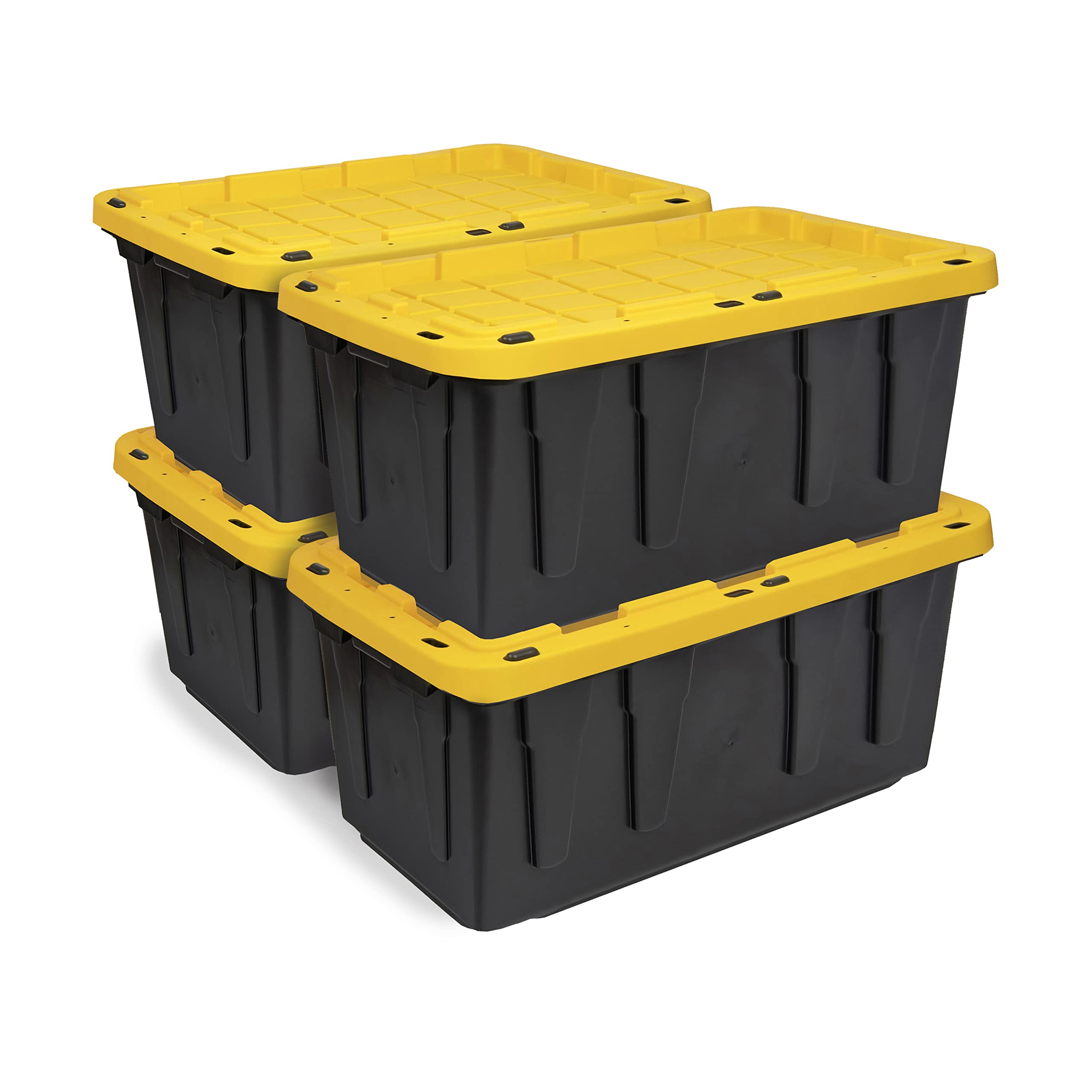 Amazon.com: BLACK & YELLOW 17-Gallon Heavy Duty Storage Bins with