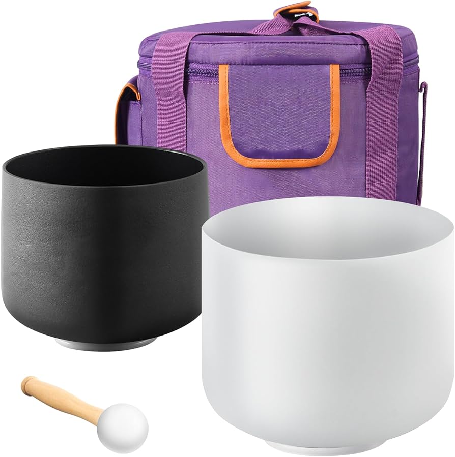 Amazon.com: VEVOR 2PCS Crystal Singing Bowls, 8-inch and 10-inch A