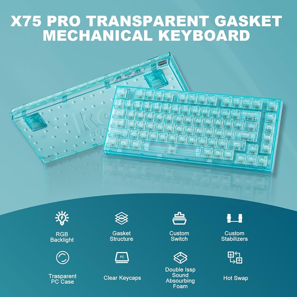 Amazon | YUNZII X75 PRO 82キーワイヤレス ホットスワップ対応