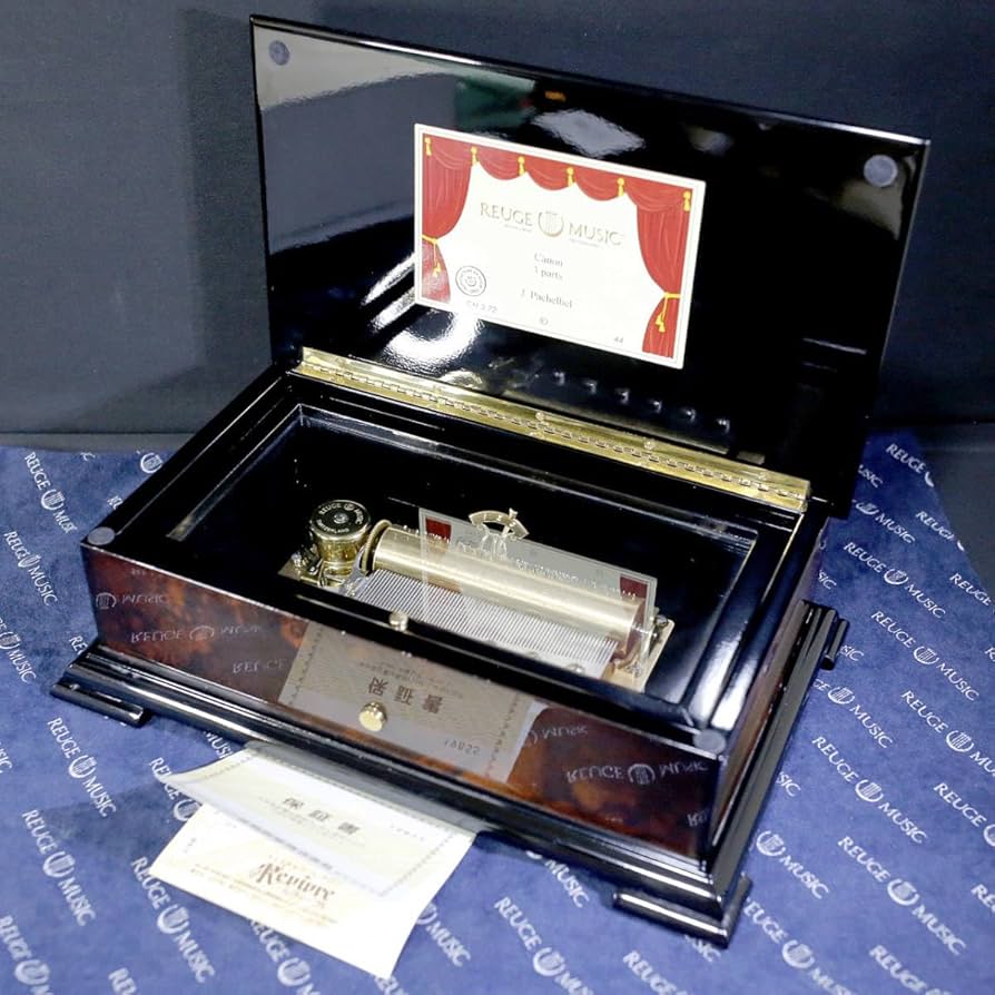 リュージュ72弁オルゴール Canon リーフ型象篏細工