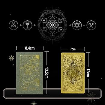 Amazon.co.jp: ゴールドホイルタロットカード、ガイドブック付き預言者