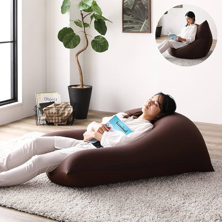 ヒトをダメにするソファー ブラウン ビーズクッション ヒトをダメに