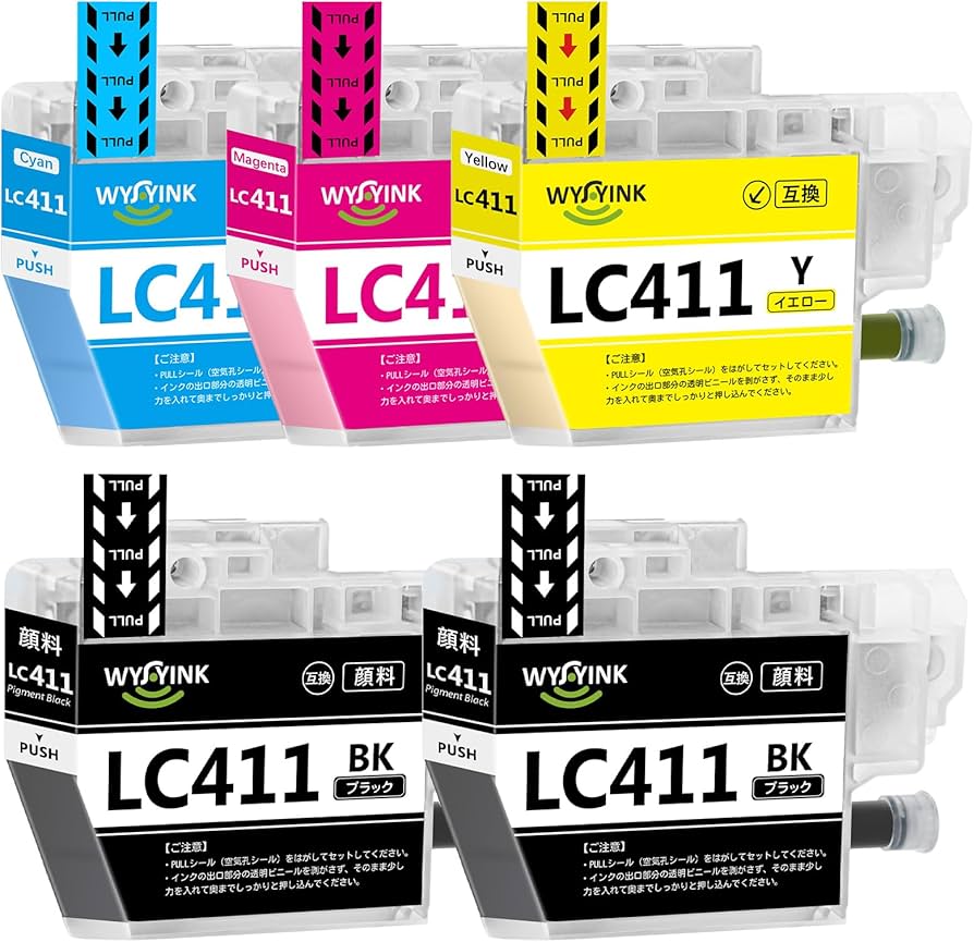 Amazon.co.jp: 【番号区別は不要】 LC411 LC411-4PK ブラザー用 インク