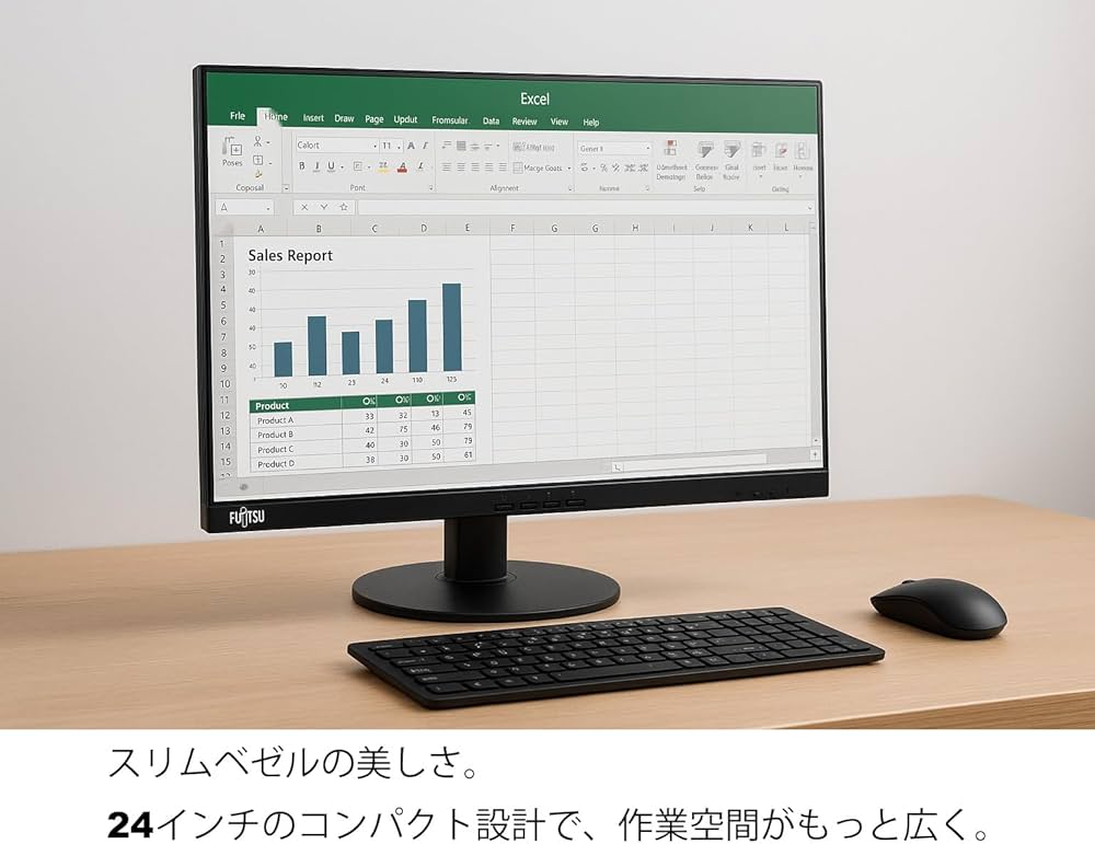 Amazon.co.jp: 富士通 FUJITSU VL-B24-9T ブラック 23.8インチワイド
