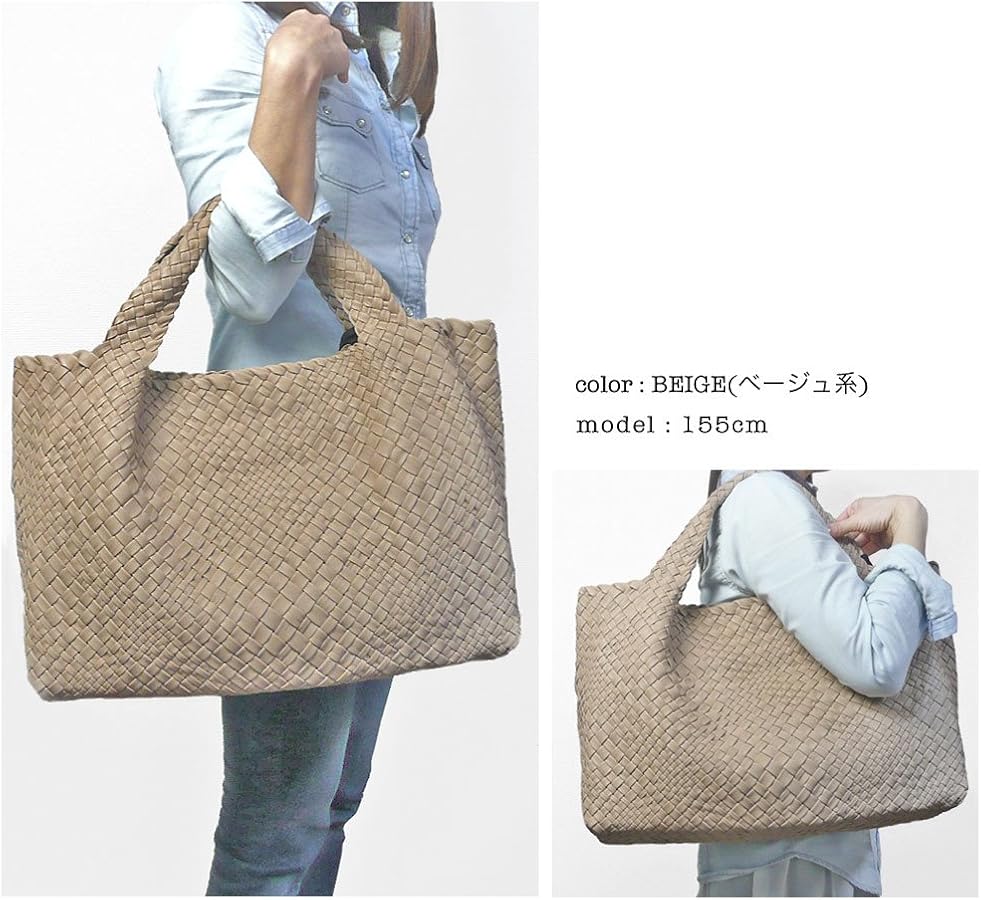 Amazon | [ファロルニ] a4 ラムレザー メッシュ トートバッグ F1853