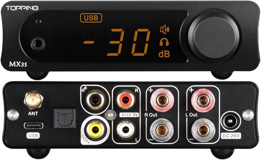 Topping MX3s Amplifier 62W x 2 Class D Power amp Subwoofer Out