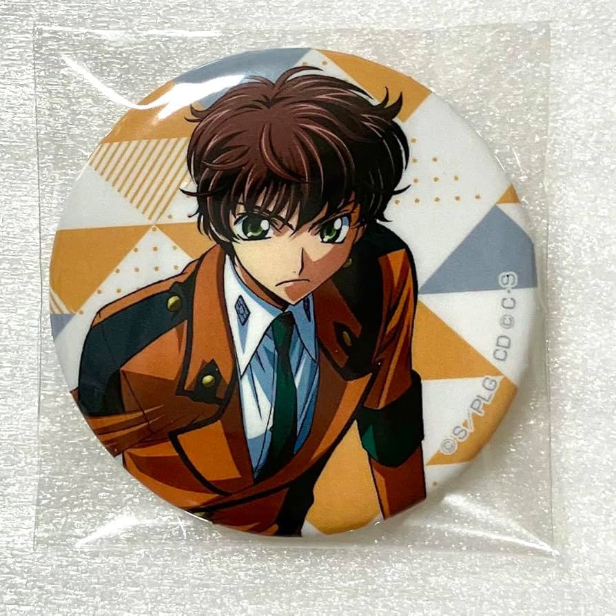 コードギアス プリロール バースデー 缶バッジ 枢木スザク 丸型 2019
