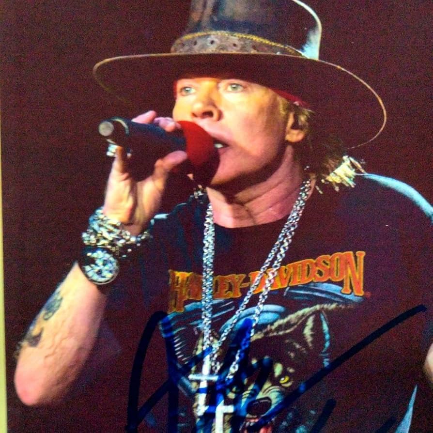 Amazon.co.jp: アクセルローズ直筆サイン入り2Lサイズ写真…ガンズ