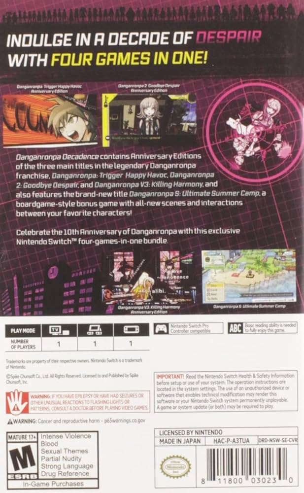 Amazon.co.jp: Danganronpa Decadence(輸入版:北米)- Switch : ゲーム