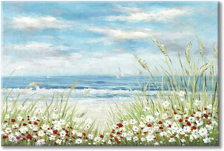 UTOP-art Abstract Wildflower Painting Wall Art: Blossom Floral on