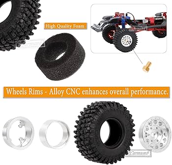 Amazon | Rcarmumb RC ビードロック ホイール タイヤセット 10mm 六角