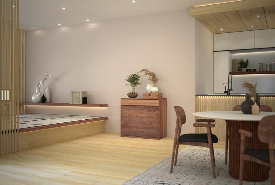 Amazon.co.jp : 無印良品 木製キャビネット・木扉・ウォールナット材