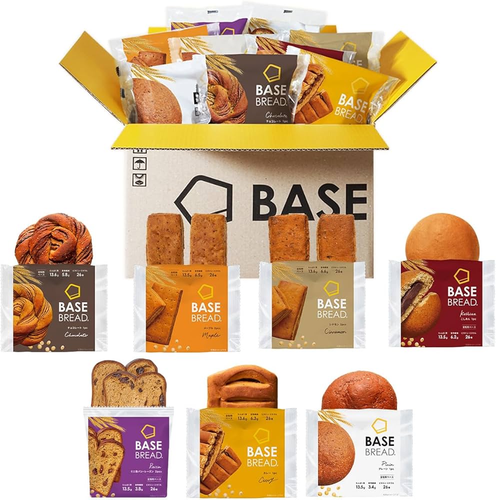 Amazon | ベースブレッド 7種 14袋 パン [チョコ・メープル・シナモン