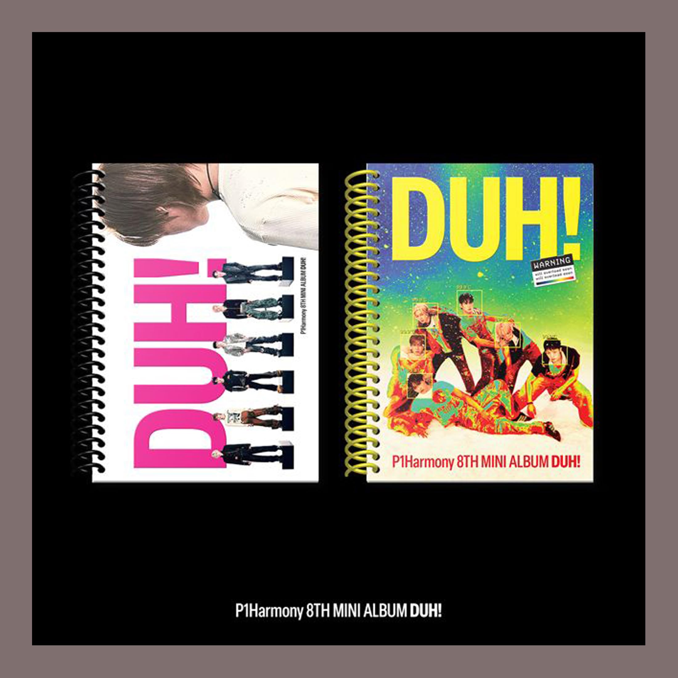 Amazon.com: P1Harmony DUH! 8th Mini Album (Photobook - 2 Ver. Set