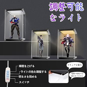 Amazon.co.jp: フィギュア収納ケース3種LEDライトUVカットアクリル