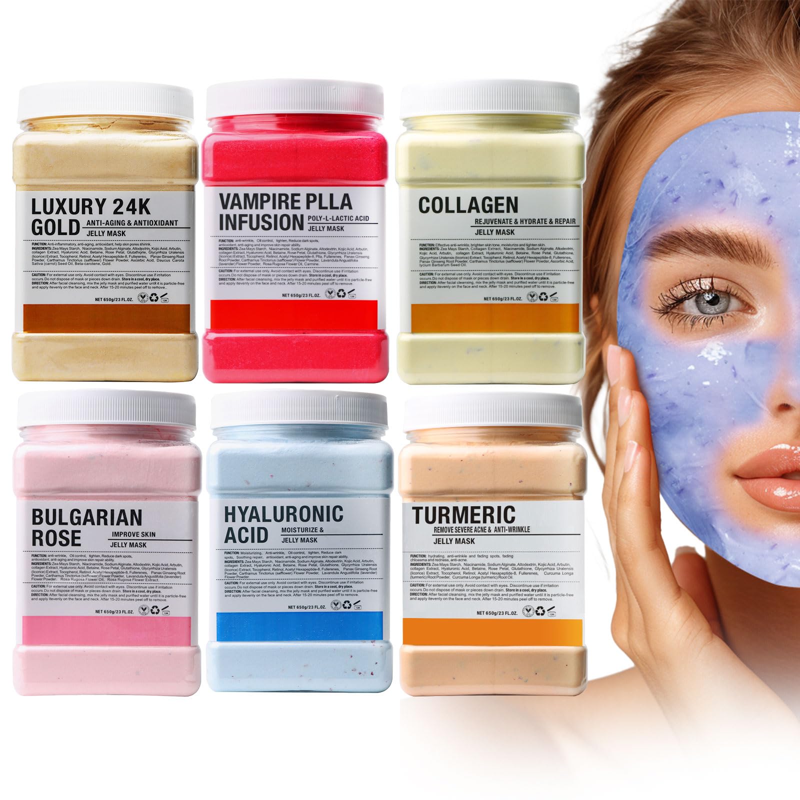 Amazon.com : Nielies Hydro Jelly Masks for Facials, Jelly Mask