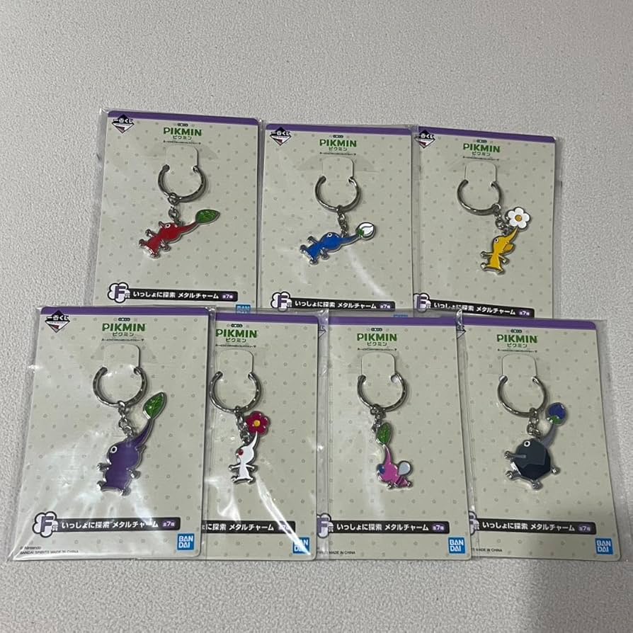 おまけ付き〕 ピクミン 一番くじ F賞 メタルチャーム 7種類