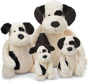 Amazon.com: Jellycat Bashful Black and Cream Puppy Stuffed Animal