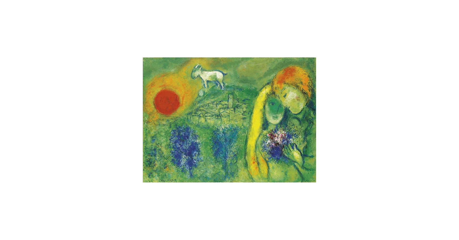 Amazon.co.jp: マルク・シャガールのポスター《ヴァンスの恋人たち