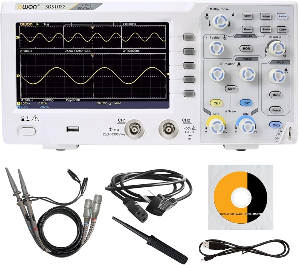 Amazon | OWON SDS1022 デジタル オシロスコープ 2CH 20MHz 8ビット