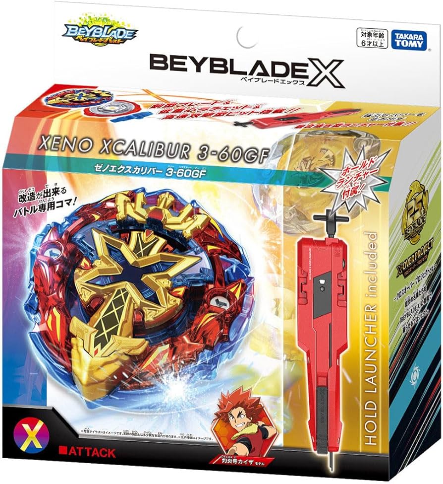 Amazon.com: Beyblade X BX-00 Starter Xeno Excalibur 3-60GF : Toys