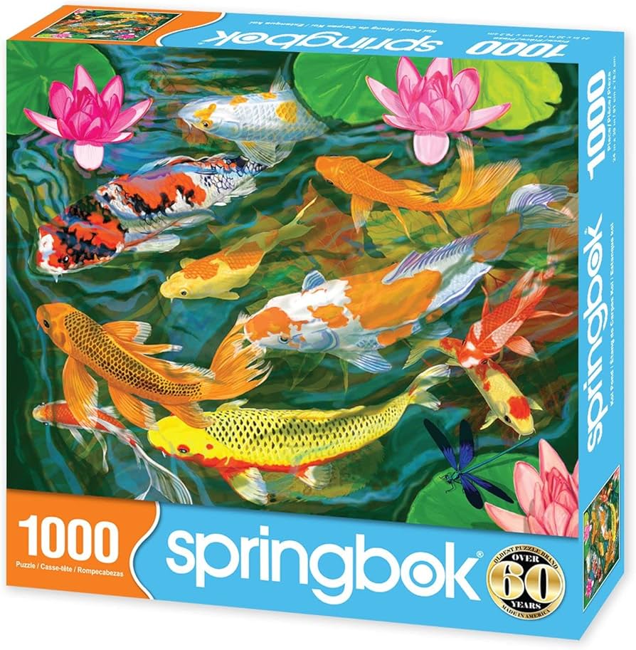 Amazon.com: Springbok Koi Pond 1000 Piece Jigsaw Puzzle for Adults