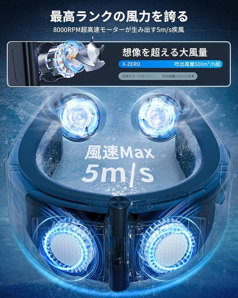 Amazon | 【2025全機能最強モデル Kazekara・X-Zero】ネッククーラー