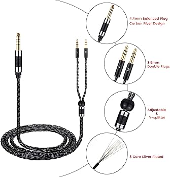 Amazon | weishan バランスケーブル 交換用 Hifiman Sundara、HE4XX