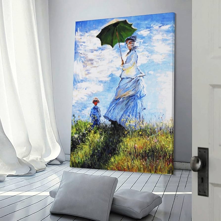 Amazon.co.jp: クロード・モネ『日傘をさす女性』 油絵 日本画 絵画