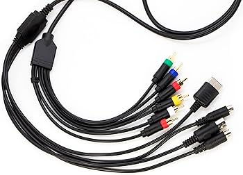Amazon.com: whiteeeen 4 in 1 RGB Sync Video Audio RCA Cable for