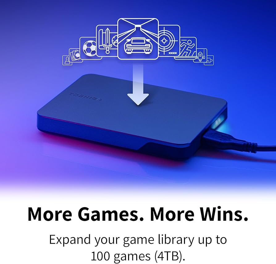 Amazon.com: Toshiba 4TB Canvio Gaming Portable External Hard Drive