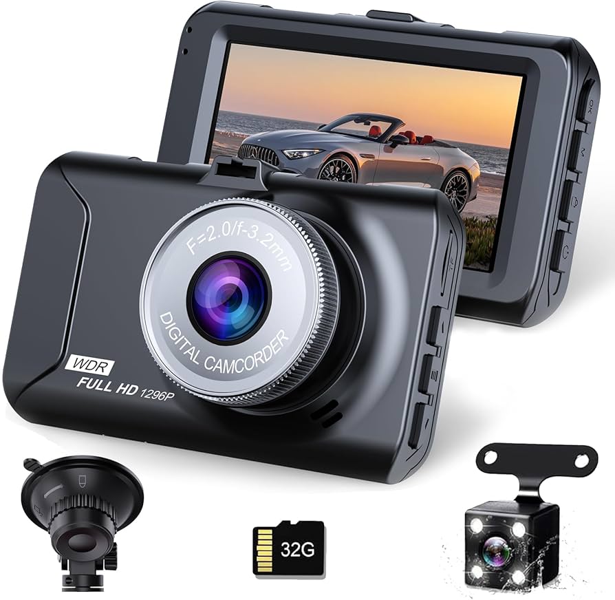 Amazon | TORAKIND【2025業界】ドライブレコーダー 前後2カメラ 小型