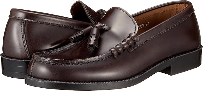 Amazon | [ハルタ] タッセルローファー 3E 本革 メンズ 907 ダーク
